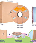 Matte Rainbow PLA Filament 1.75mm +/-0.03, Multicolor Macaron Spool 1KG in box and spool, fast color change, tangle-free, matte finish