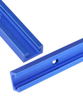 Four 48 Inch Aluminum T Tracks With Screws For Woodworking, Double Cut Profile Pro Grade Universal T Track Set, Anodized Blue