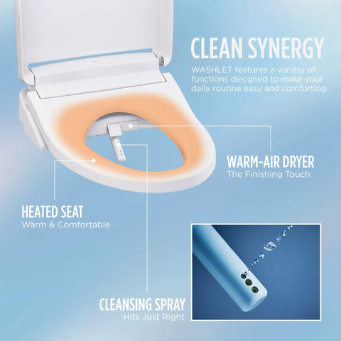 Premium Slick Electronic Bidet Toilet Seat With Instant Continuous Warm Water Spray And Reliable Self Cleaning Wand, Hecka Comfortable Heated Seat, Soft Close Lid, Elongated Cotton White Design For A Fresh Top Shelf Upgrade