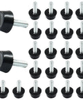 Twenty Four Pack Adjustable Furniture Leveling Feet Replace Wobbly Table Glides Screw In Leg Stabilizers One Quarter Inch Pitch Grip These Tight For A Rock Solid Foundation Wherever You Park Your Rig, black levelers.
