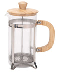 Natural Grain Glass And Bamboo 1 Liter French Press Coffee And Tea Maker with Removable Glass Carafe Easy Clean Design Three Layer Stainless Steel Filter