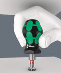 Stubby Bit-Holding Screwdriver 811/1 for Tight Spaces in use, close-up of hand using compact precision driver in small area