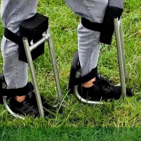 Garden Knee Seat And Kneeler For Easy Yard Work Back Saver Strap On Kneeling Stool Supports Up To 330 Pounds Sturdy Steel Frame With Cushioned Pad For Pain Free Weeding And Gardening