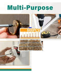 600 Pcs Wood Screws Cross Countersunk Zinc Coated Self Tapping For Wood Drywall And Fiberboard With Phillips Drive And Flat Head
