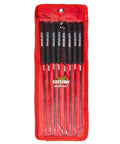 Hook And Pick Tool Set Nine And Three Quarters Inch Long Eight Piece Pro Grade Multi Use Kit in red pouch