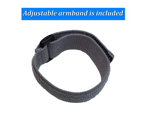 Bedwetting Alarm With Volume Control And Six Sound Options Plus Gentle Vibration Secure Sensor Clip For Accurate Early Warnings And Helps Your Kid Stay Dry All Night Long For No Mess Mornings, adjustable gray armband
