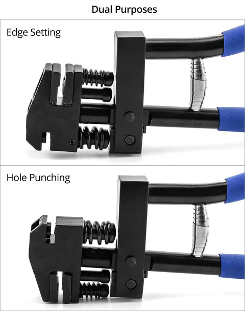 5mm Hand Joggle Panel Flanging Tool With Hole Punch for sheet metal repair, edge setting and hole punching, cast iron alloy