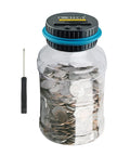 Digital Coin Jar For Saving Cash And Stashing Change, 1.8L Large Piggy Bank With LCD Counter Counts 800-1000 US Coins, screwdriver