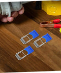 50 Pcs Recessed Light Clips Spring Clips For Downlight Installation, Easy Design, displayed on wooden table