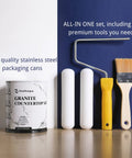 All-in-one kit with roller, brush, and can for Three Step DIY Friendly Countertop Makeover Kit With White Marble Finish Epoxy Resin Topcoat