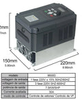 Budget Friendly 380V and 220V VFD Inverter Speed Controller for Motors Economical Variable Frequency Drive From 2.2KW To 11KW 7.5KW 10HP Version 220V Ready Smooth Reliable Motor Speed Control For Industrial Equipment, 220V 7.5KW model