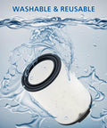2 Pack VF4000 Replacement Filter submerged in water demonstrating washable and reusable feature