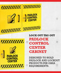 Lockout Tagout Cabinet Kit For Safe Padlock Storage And Quick Access Control Center Double Wide Yellow Meets OSHA Standards