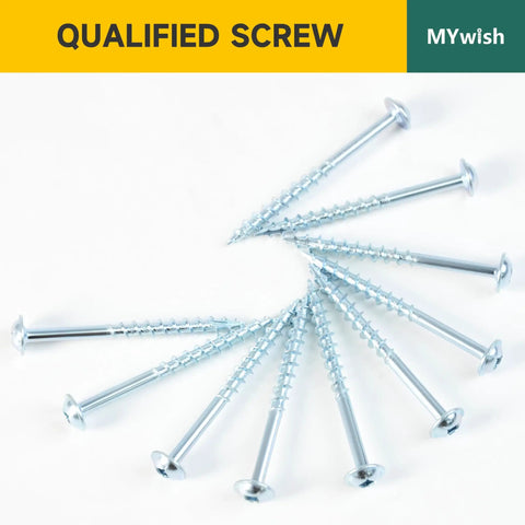 100 Piece Pocket Hole Screw Set 2 Inch Size Eight Washer Head Square Drive Self Tapping Zinc Plated in spiral arrangement