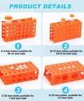 Five Piece Four Way Test Tube Rack Holder Set For Zero Point Five Ml One Point Five Ml Ten Ml Fifteen Ml Fifty Ml Interlocking Centrifuge Plastic Rack Stand For Compact Lab Gear And Neat Storage In Science Experiments