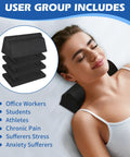 Neck And Shoulder Relaxer Cervical Traction Pillow For At Home Spine Alignment And Neck Pain Relief Neck Stretcher Device With Massager Block For Gentle Cervical Traction And Posture Support, black EVA foam, 4 height settings