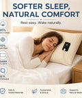 Woman sleeping on Grounding Pillowcase Queen With Conductive Silver Fiber And Organic Cotton For Faster Deeper Sleep Pain Relief