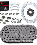 Heavy Duty O Ring Drive Chain And Drive Sprockets Kit For Warrior 350 YFM350X ATV 1989 2004 Gray with 520 chain, 40T rear, 13T front