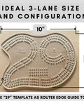 Level Up Your DIY Woodworking Setup With This Heavy Duty Acrylic Cribbage Board Template Jig showing 10 by 7.25 inch precision layout.