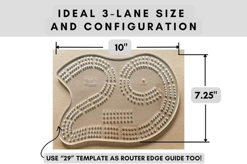 Level Up Your DIY Woodworking Setup With This Heavy Duty Acrylic Cribbage Board Template Jig showing 10 by 7.25 inch precision layout.
