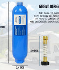 RV Inline Water Filter 2 Pack With Flexible Hose Guards, 10.6 inch filter and connector for campers and trailers.