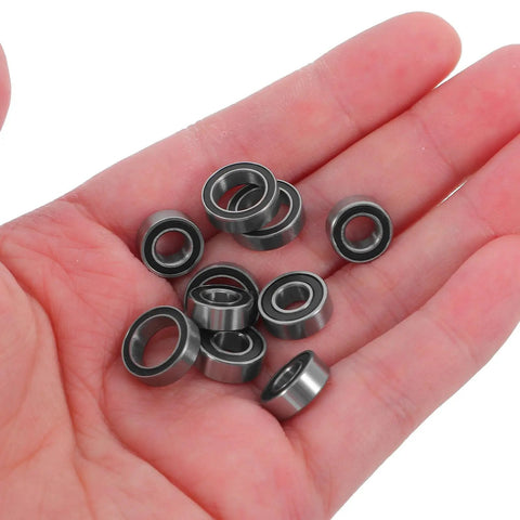16 Pieces High Strength Steel Instrumentation Ball Bearing Kit For RC Car Deep Groove Bearings For Easy Install Built To Last Low Friction Precise Control Durable Performance, 16 steel bearings in hand
