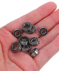 16Pc Precision Steel Ball Bearing Kit For RC Cars, High Strength, Low Friction Deep Groove Bearings, Universal Fit Upgrade Parts, Easy Install, Boost Speed And Smooth Performance. 16 steel bearings in hand