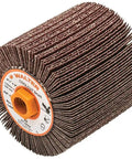 CoolCut Linear Finishing Flap Abrasive Drum 40 Grit 4 And A Quarter Inch Surface Finishing Drum for metal prep