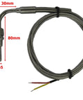 High Temp Exhaust Gas Temperature K Type Thermocouple Sensor for Cars and Autos, EGT Probe with 2m lead and 5mm diameter
