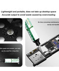 Applying Two Pack Solder Mask Ink For PCB Repair, 10cc UV Curing Solder Resist Ink, Quick Dry Formula on a circuit board, close-up view.