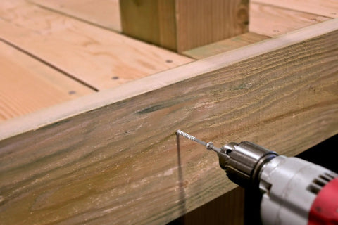 Badass Premium 14 X 5 Inch Type 316 Marine Grade Stainless Steel Wood Screws T27 Flat Head in deck installation.