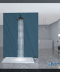 Retrofit Shower System With 8 Inch Rain Shower Head And 6 Function Handheld Sprayer in a modern bathroom setting