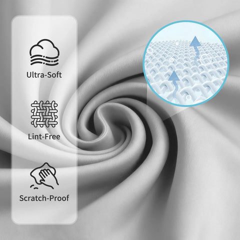 Front view of LOJWRY microfiber cleaning cloths, 6x7-inch, 6-pack; ultra-soft, lint-free, scratch-proof.