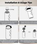 Installation tips for Heavy Duty Stainless Steel Kitchen Faucet Head Replacement showing O-ring placement and usage.