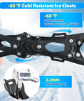Upgraded Ice Cleats For Shoes And Boots With 12 Stainless Steel Spikes No Slip Traction Cleats, cold resistant design