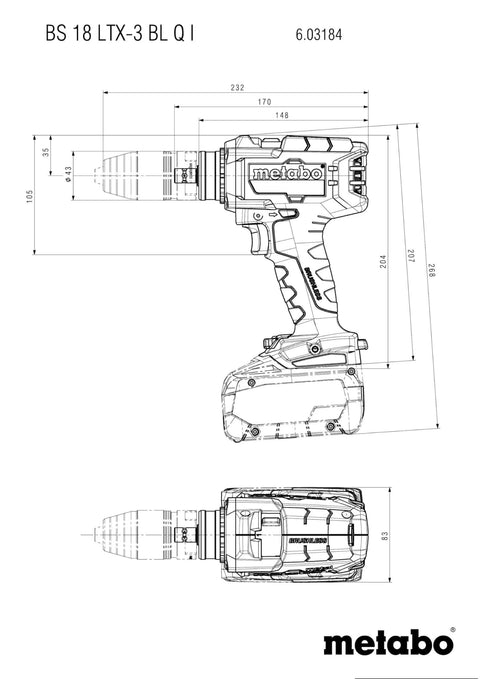 Kickass 18V Cordless Driver Drill With Brushless Motor And Three Speed Settings Featuring Electronic Safety Shutdown Quick Change Chuck And Side Handle Tool Only No Battery Included For Heavy Duty Daily Grind technical drawing.