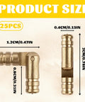 Brass Hidden Cylinder Hinges 25 Pack Invisible Brass Barrel Hinges With 270 Degree Folding Concealed Mini Hinges dimensions