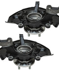 2Pc Front Steering Knuckles And Wheel Bearing Hubs Assembly For 2004 2005 2006 2007 Toyota Highlander AWD 3.3L Gas Replacement Kit