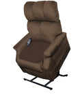 Quik-Sorb 20x20 Inch Reusable Furniture Protector Pad in Chocolate on a lift chair, quilted washable spill shield.