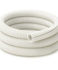 3/4 Inch Split Wire Loom Tubing 10 Foot Polyethylene Corrugated Flexible Conduit coiled and ready for cable management use.