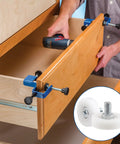 Three Quarter Inch Drawer Slide Rollers Beefy 12 Pack Replacement Wheels POM Plastic Pulleys With Stainless Steel Threaded Rod in use
