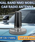 Dual Band Car Ham Radio Antenna With NMO Mount For VHF UHF 136-174 MHz And 400-470 MHz, Ultra Short 9 cm Design