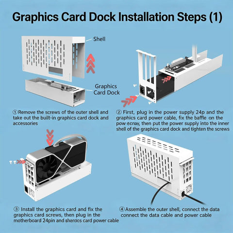 Graphics card dock installation steps for Built Legit External Egpu Dock Pcie Four Point Zero Thunderbolt Enclosure.