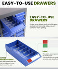 Massive 100 Drawer Grey ABS Parts Cabinet Built Tough With Adjustable Drawers For Electronics Small Parts Hardware