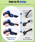 20 Piece Quick Connect Drip Irrigation Fittings Kit For 1/2 Inch Tubing with push-to-fit design demonstration.