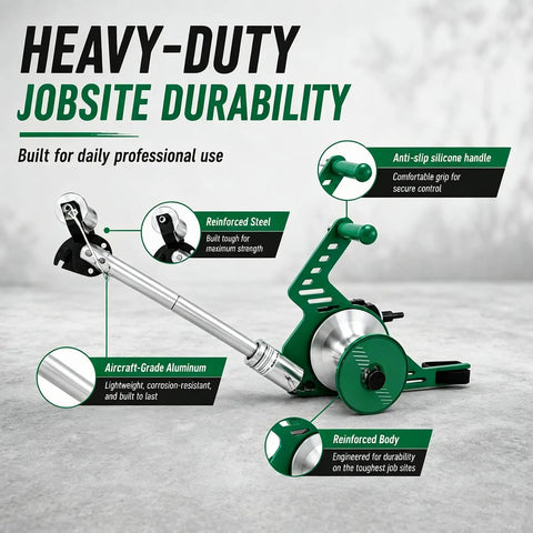Powerful Electric Cable Puller That Turns Your Drill Into A Serious Wire Tugger for One Person Jobs, Handles 1000 Lbs On Wires From #14 To 1/0 Inside Conduits Up To 4 Inches With Smooth Adjustable Boom Head.