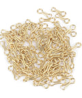 Heavy Duty Steel Alloy Screw Lead Sinker Eyes Number Two, 300 Pcs Top Shelf Fishing Tackle, close-up of gold wire loops.