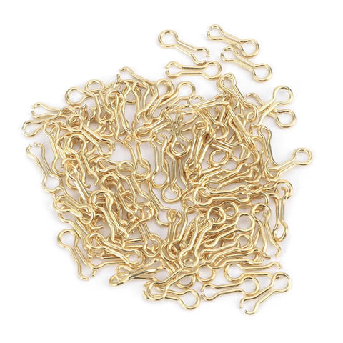 Heavy Duty Steel Alloy Screw Lead Sinker Eyes Number Two, 300 Pcs Top Shelf Fishing Tackle, close-up of gold wire loops.