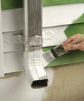Using Smart Prime Water Based Interior Exterior Primer Sealer White Stain Blocking Bonding Primer For Glossy And Chalky Surfaces on gutter
