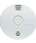 Front view of Smarter Smoke Alarm With 10 Year Battery And Photoelectric Sensor White Finish Battery Powered Smoke Detector For Smoldering Fires No Fuss Battery Replacements For A Decade End Of Life Chirp Alerts You